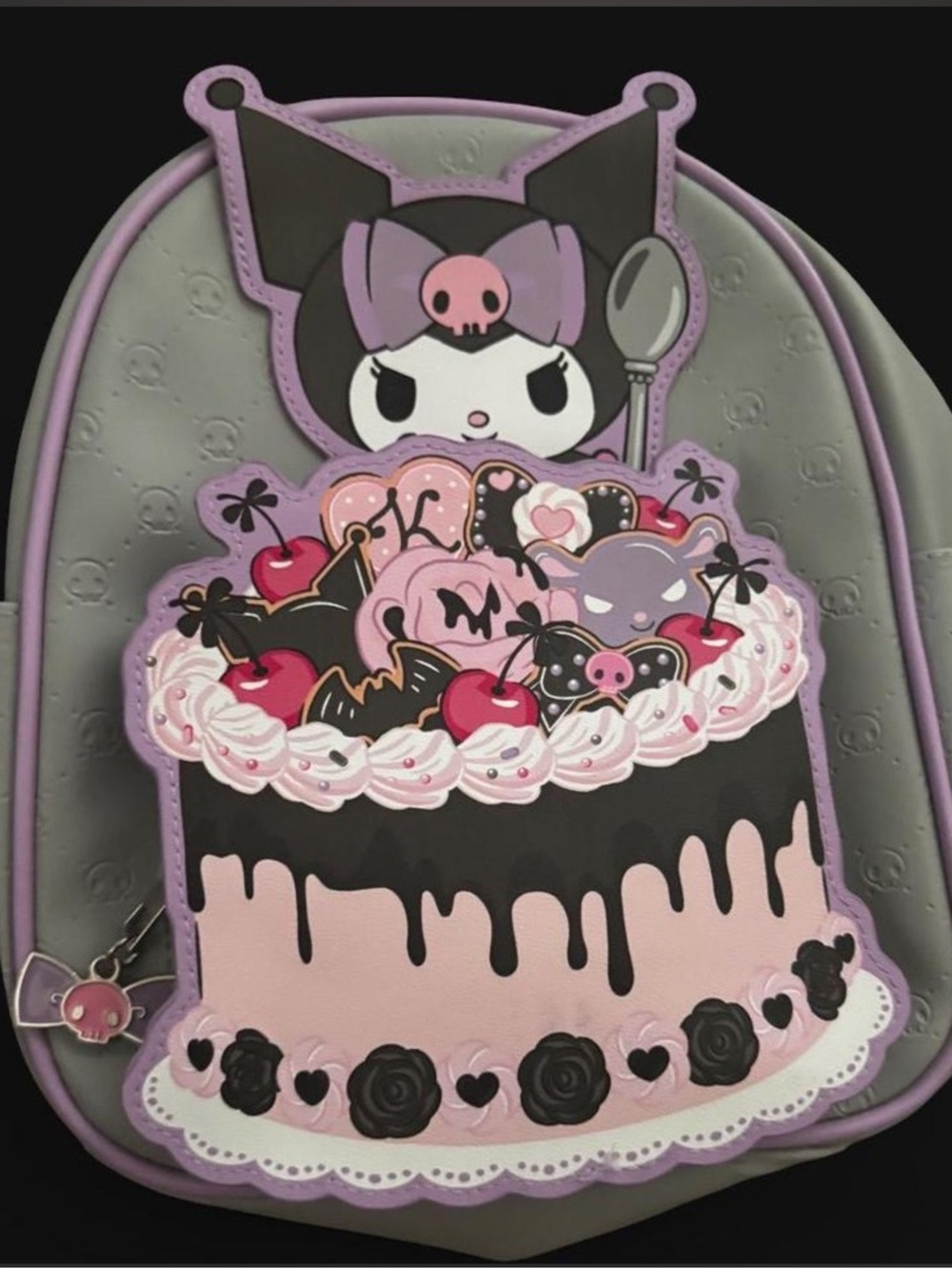 Sanrio Kuromi Gray, Pink & Purple Cake Backpack